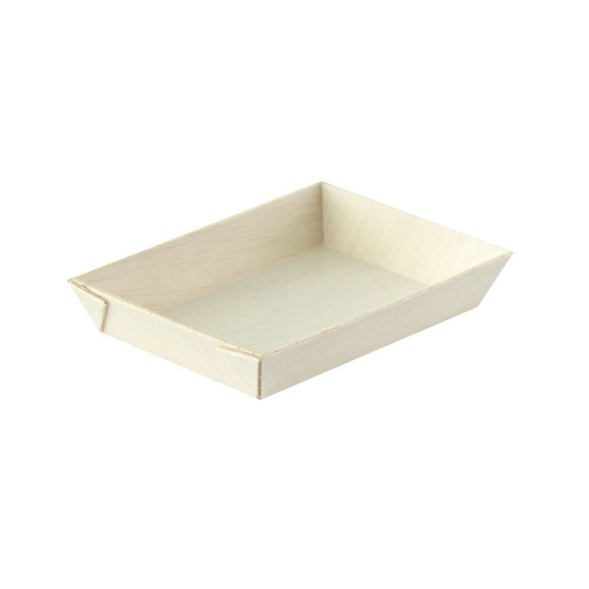 Packnwood Samurai Mini Rectangular Wooden Tray, 3.3" x 2.4", Case of 200