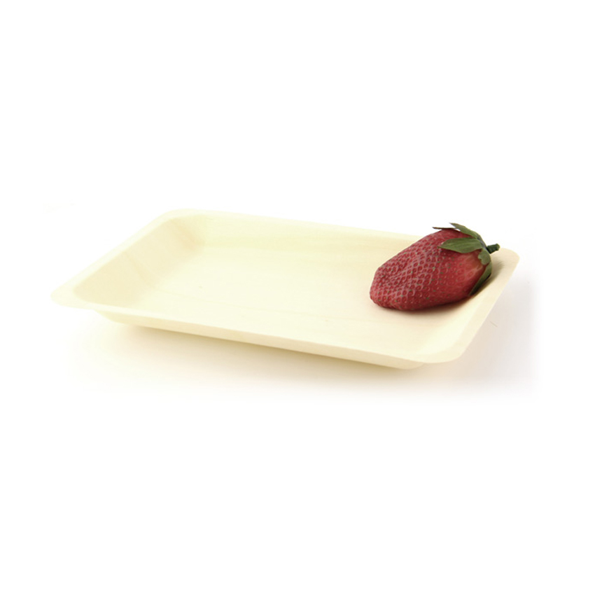 Packnwood Scandinavia Rectangular Wooden Plate, 7.6" x 5.5" x 0.7" H, Case of 500