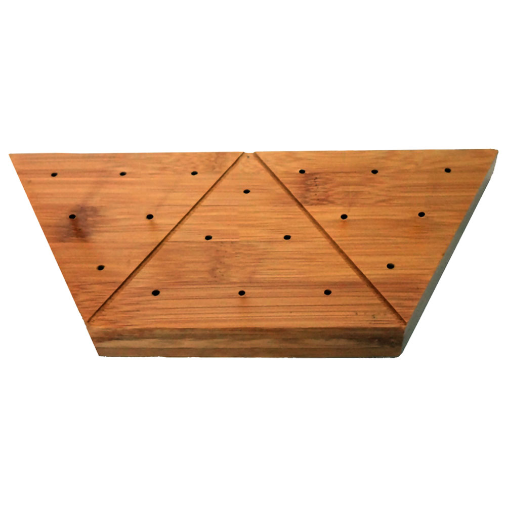 PacknWood Trapezoid Pick Holder, 18 Holes, 9" x 3.9" x 0.75"