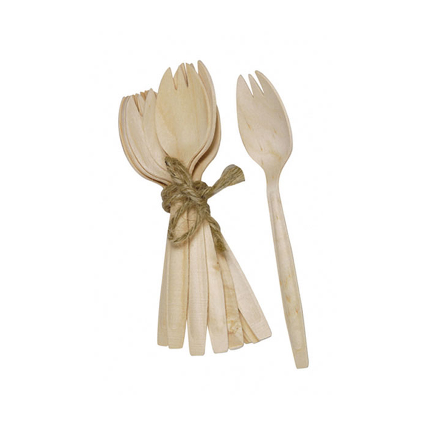 Packnwood Wooden Spork, 5.7", Case of 2000