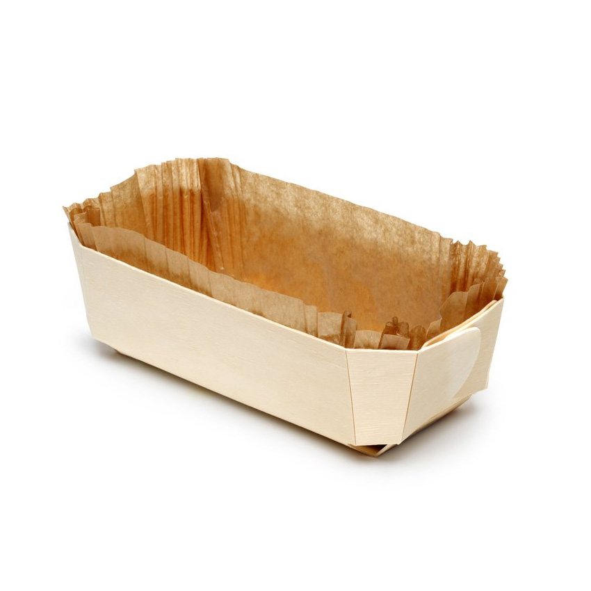 Panibois Bakeable Wooden Archiduc Baskets 9-1/2" x 4-1/2" x 3" - Case of 100