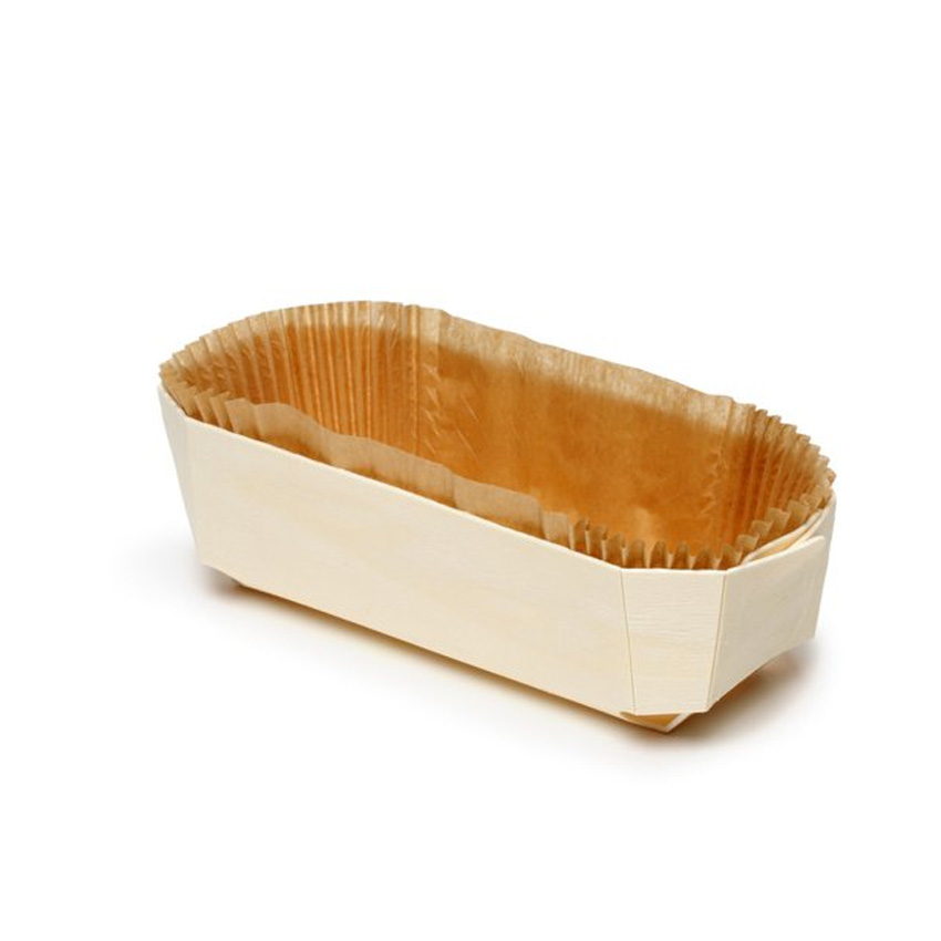 Panibois Bakeable Wooden Baronnet Baskets 6 7/8" x 3" x 2" - Case of 175