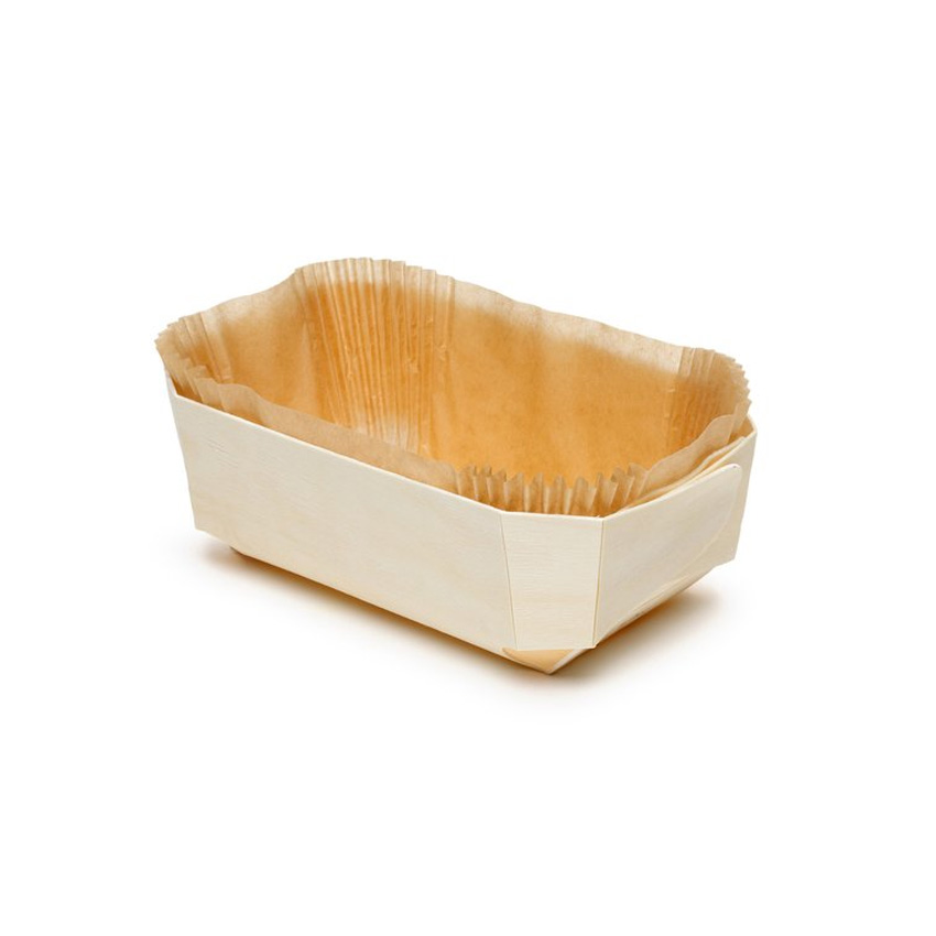 Panibois Bakeable Wooden Duc Baskets 6 7/8" x 4" x 2 3/4" - Case of 100