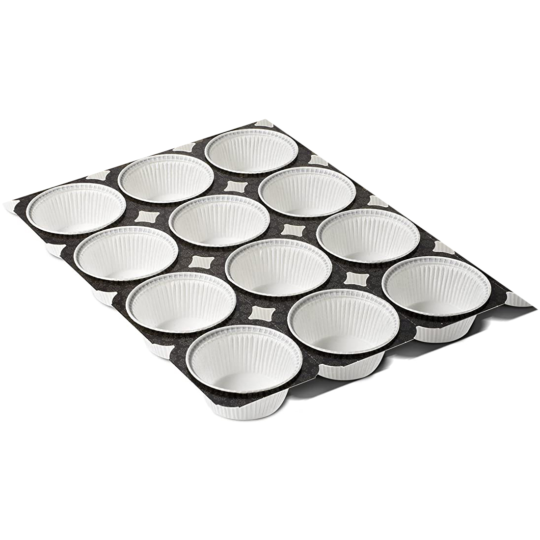Paper Muffin Baking Tray 3.5 Oz, 12 Cavities - Pack of 6