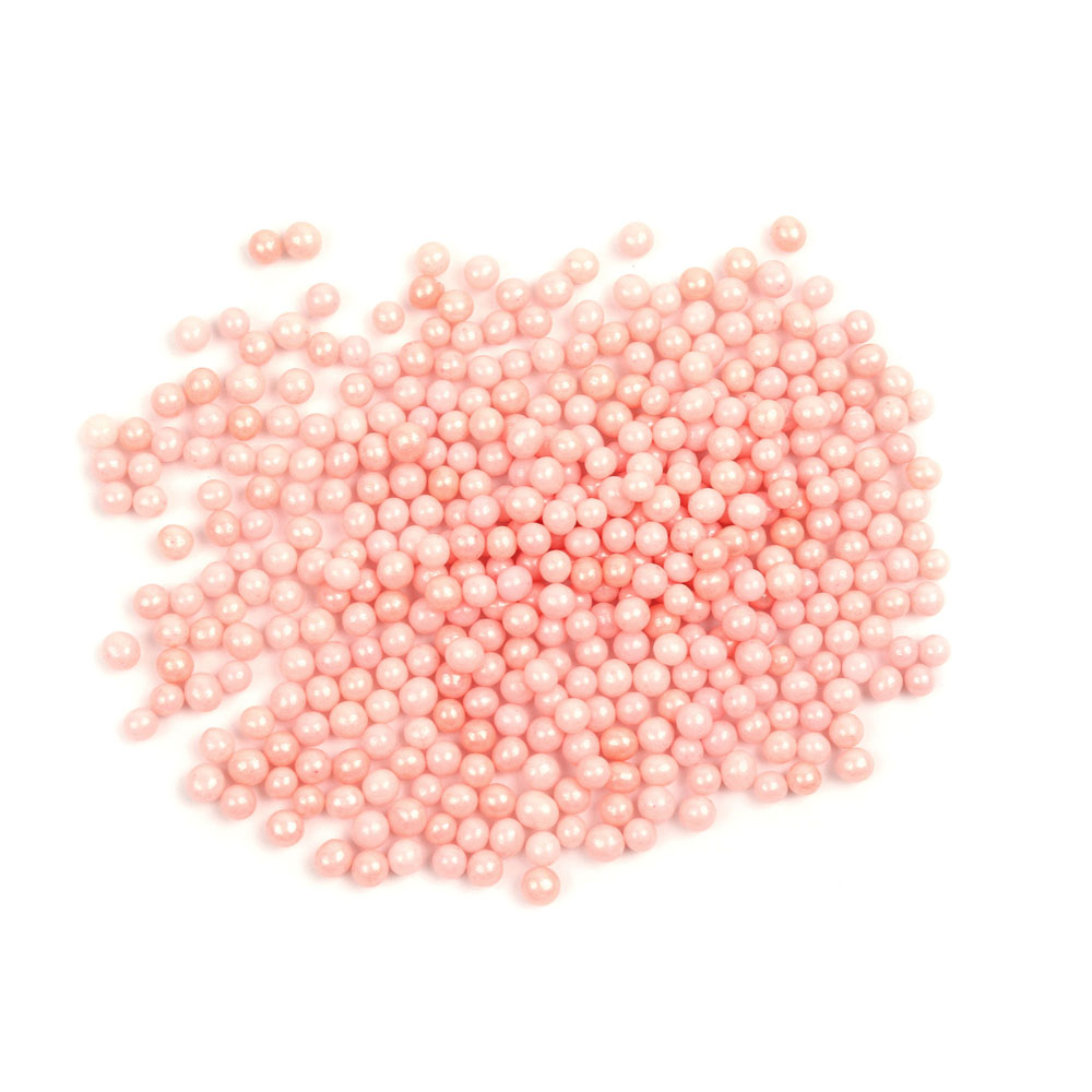 Pastel Pink Edible Sugar Pearls 5mm Edible Pearls & Dragees