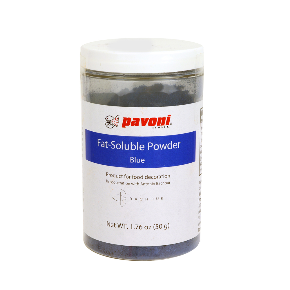 Pavoni Blue Fat Soluble Powder Food Color by Antonio Bachour, 50 gr. 
