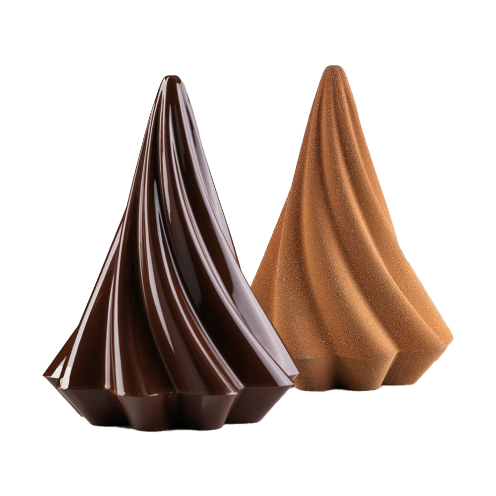 Pavoni KT199 Thermoformed Plastic Chocolate Mold, Twirl Tree