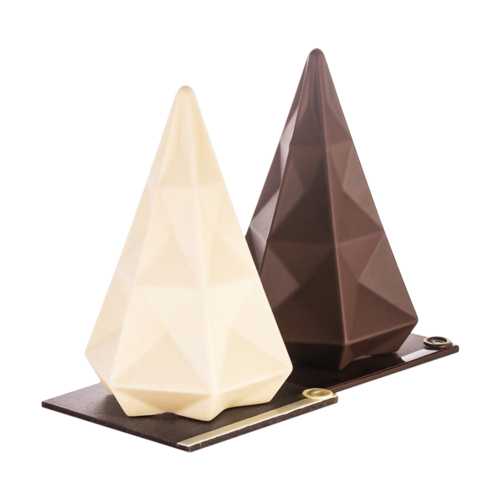 Pavoni KT205 Thermoformed Plastic Chocolate Mold, Hexagon Christmas Tree