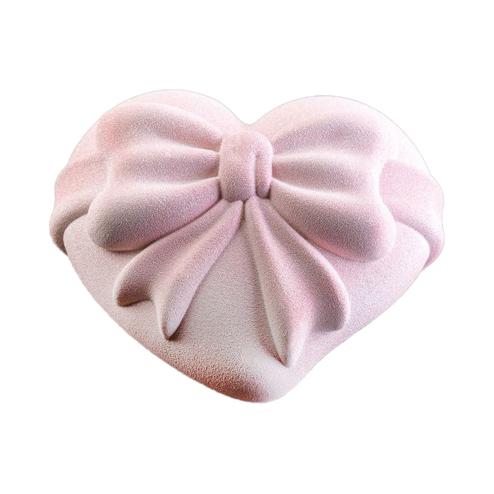 Pavoni Pavocake Silicone 'CADEAU' Heart Mold with Bow, 180mm x 162mm x 67mm