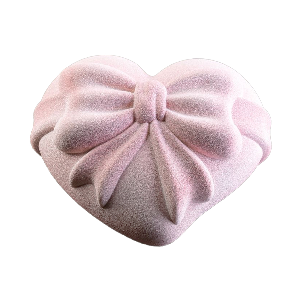 Pavoni Pavocake Silicone 'CADEAU' Heart Mold with Bow, 180mm x 162mm x 67mm