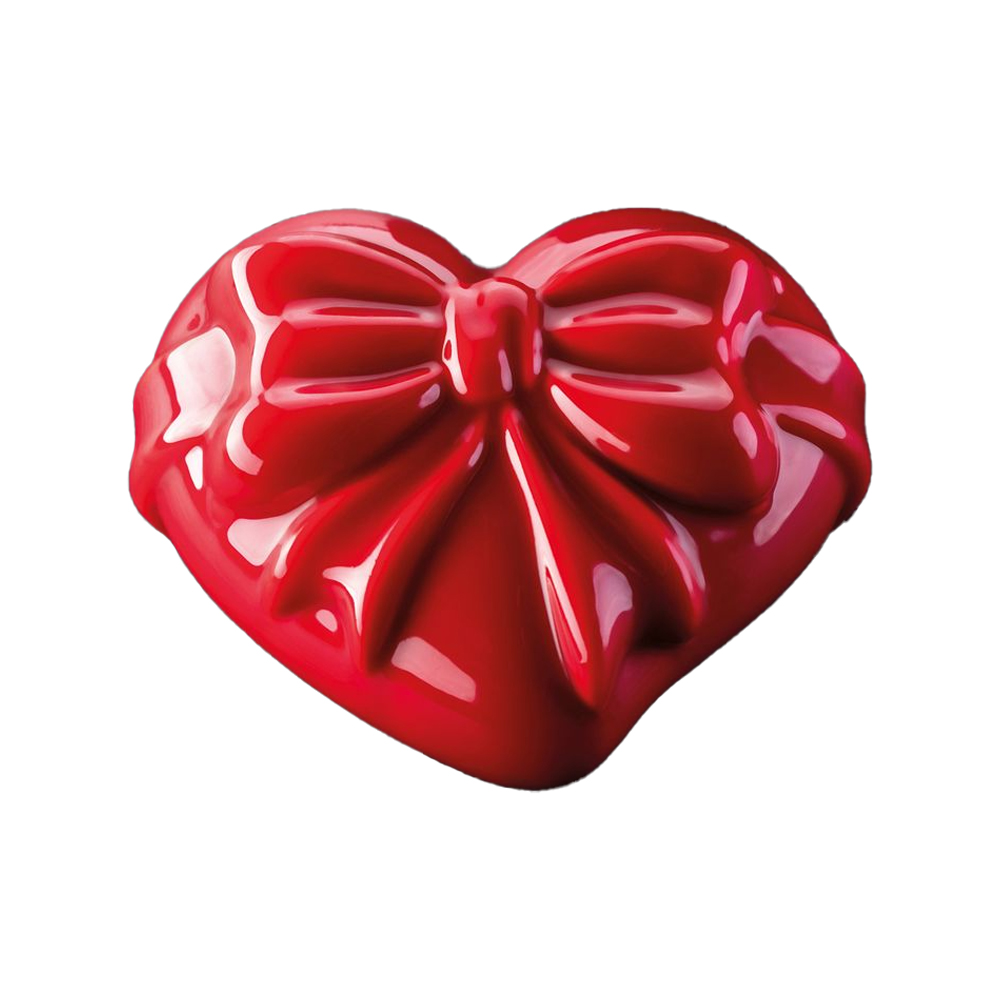 Pavoni Pavocake Silicone Mini 'CADEAU' Heart Mold with Bow, 148mm x 134mm x 58mm