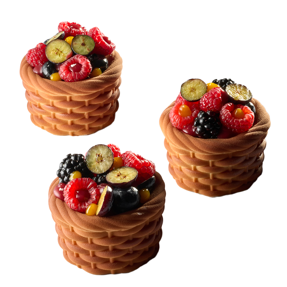 Pavoni Pavoflex PX43127 PANIER Basket Silicone Mold, 12 Cavities