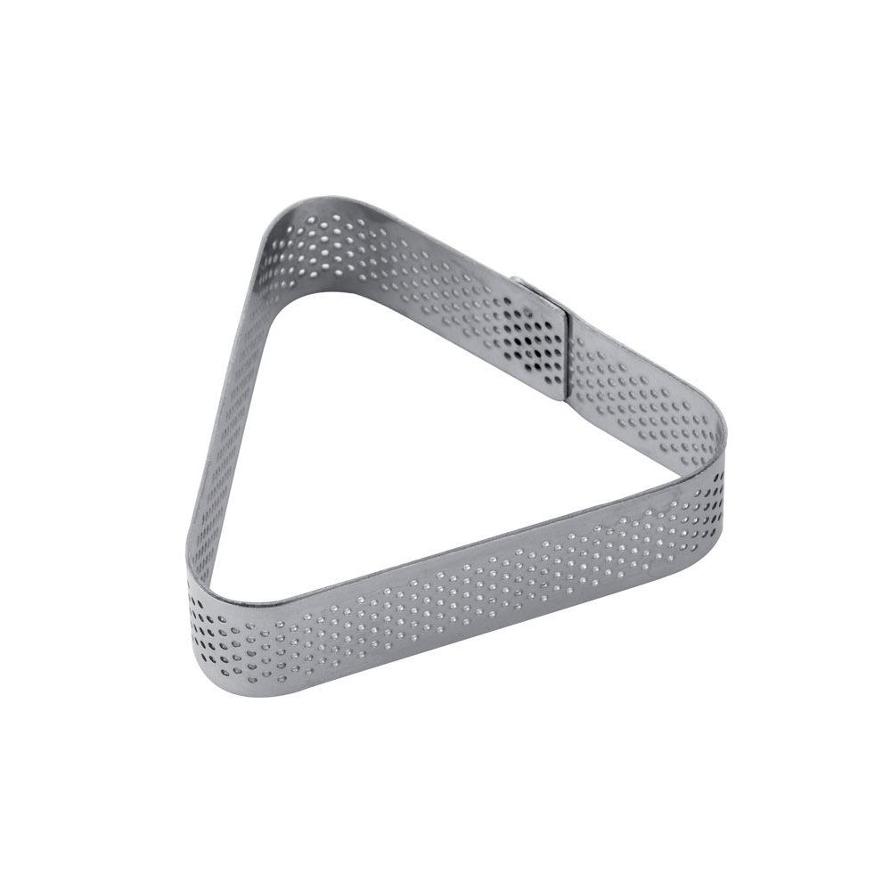 Pavoni Perforated Stainless Mini Triangle Tart Ring, 73 x 20 mm H