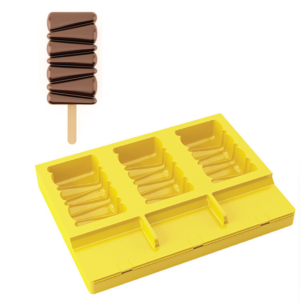 Pavoni PL03 Pavogel Hinged Silicone Ice Cream Mold, Maracaibo