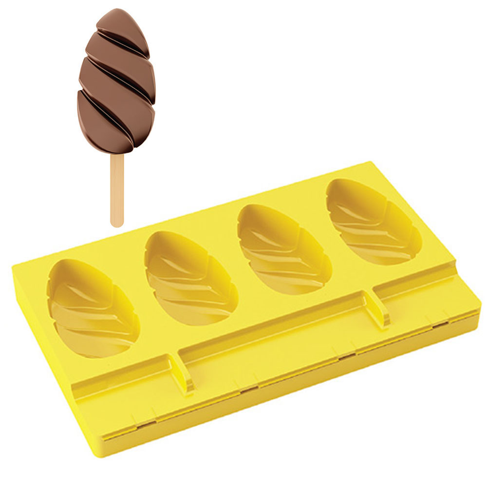 Pavoni PL06 Pavogel Hinged Silicone Ice Cream Mold, Malibu