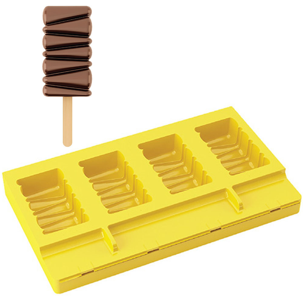 Pavoni PL07 Pavogel Hinged Silicone Ice Cream Mold, Maracaibo