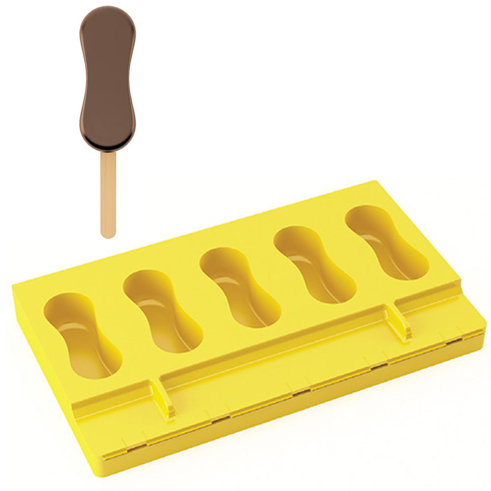 Pavoni PL12 Pavogel Hinged Silicone Ice Cream Mold, Round