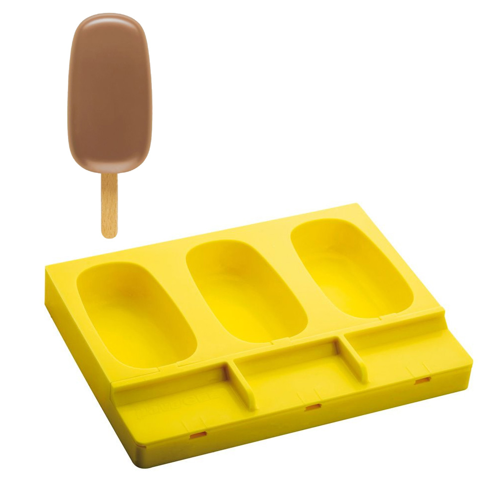 Pavoni PL13 Pavogel Classic Silicone Ice Cram Mold, 3 Cavities