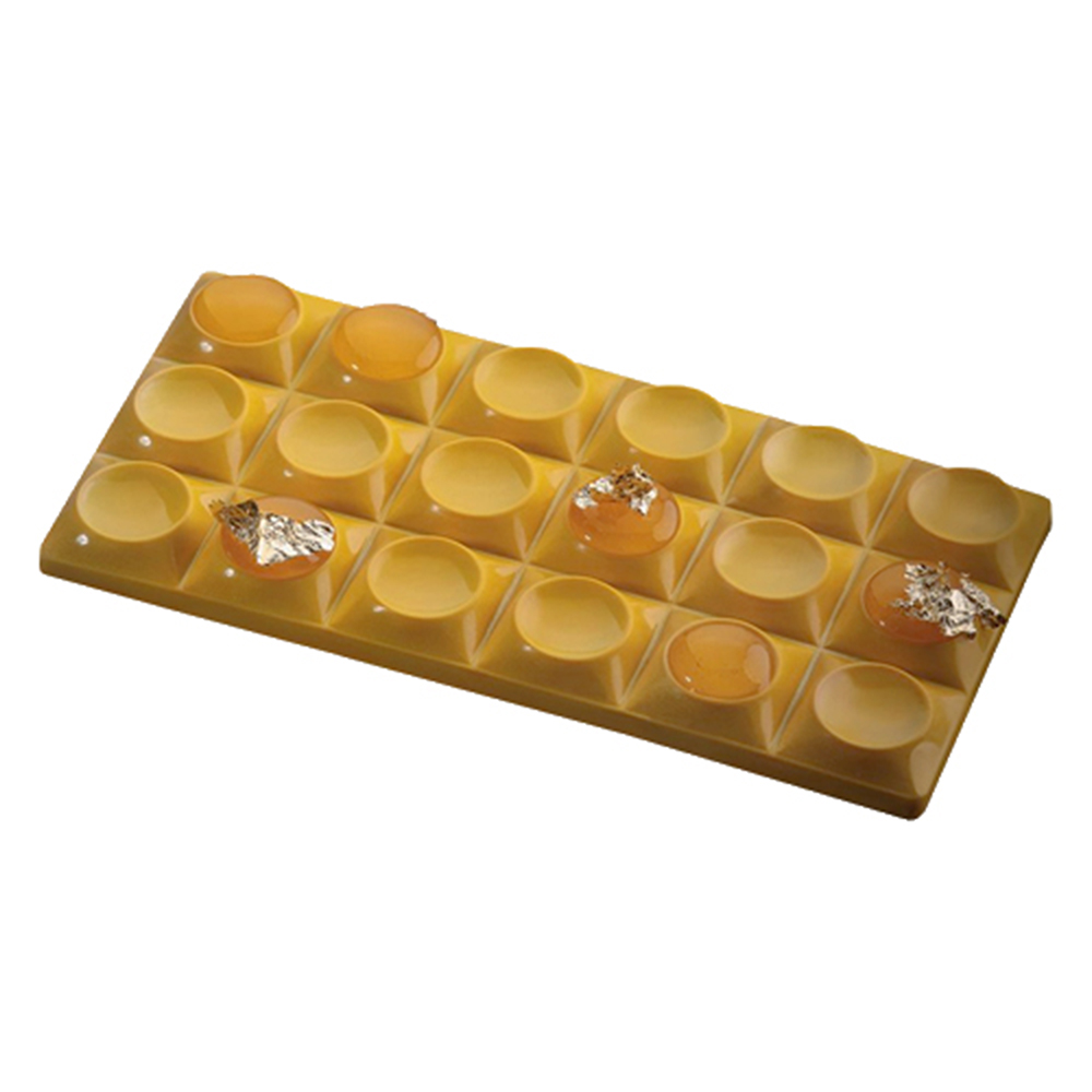 Pavoni Polycarbonate Chocolate Mold, Bricks Bar, 3 Cavities