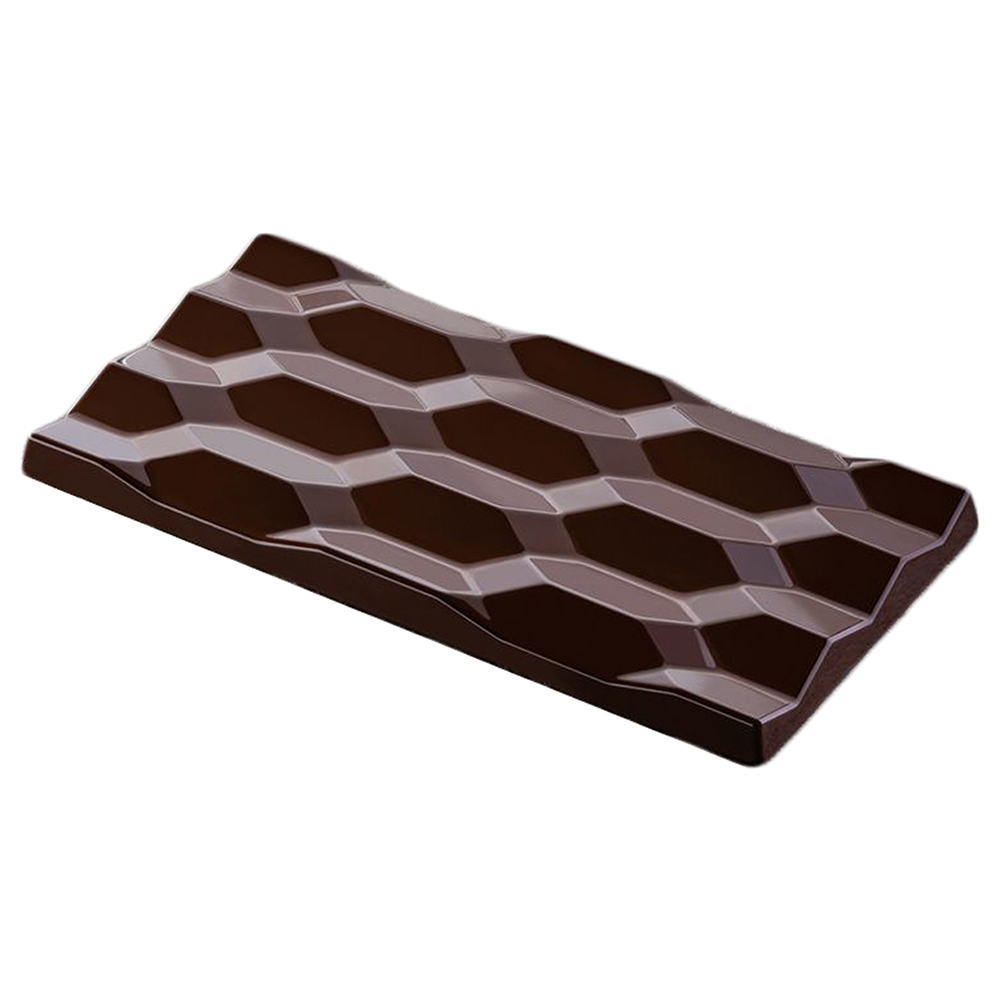 Pavoni Polycarbonate Chocolate Mold, Hexa by Vincent Vallee, 3 Cavities