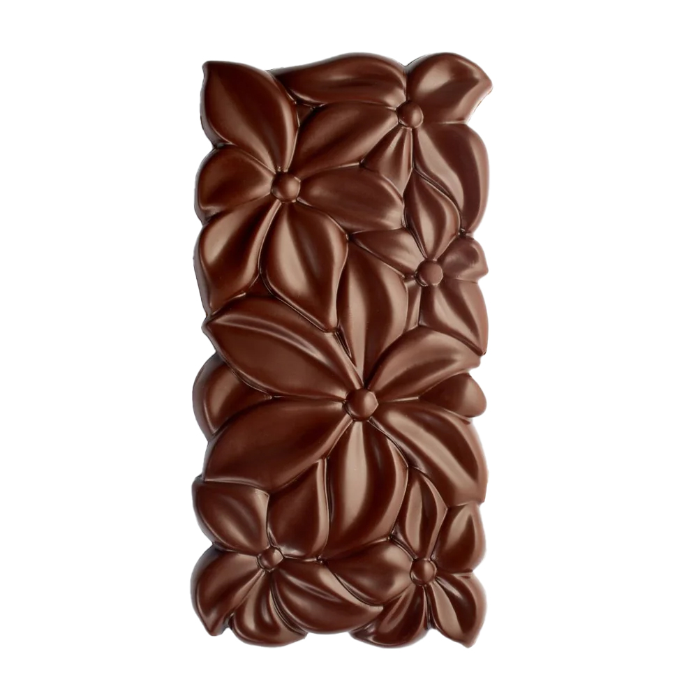 Pavoni Polycarbonate Flora Bar Chocolate Mold, 3 Cavities
