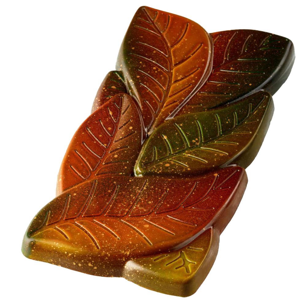 Pavoni Polycarbonate Leaves Bar Chocolate Mold, 3 Cavities