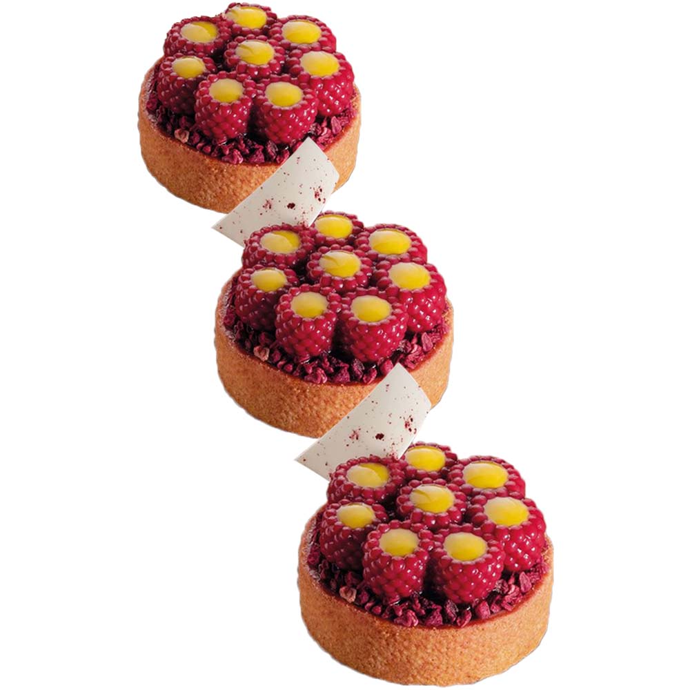 Pavoni Scarlet TOP23 Raspberry Shaped Silicone Mold, oz., 8 Cavitites