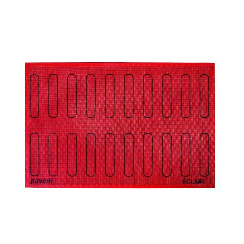 Pavoni Silicone Perforated Eclair Mat, 20 Cavities