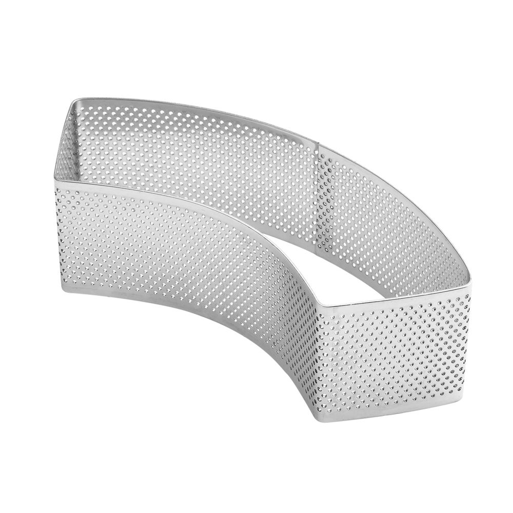 Pavoni Stainless Steel Perforated Cake Ring, Mezzualuna, 1.8