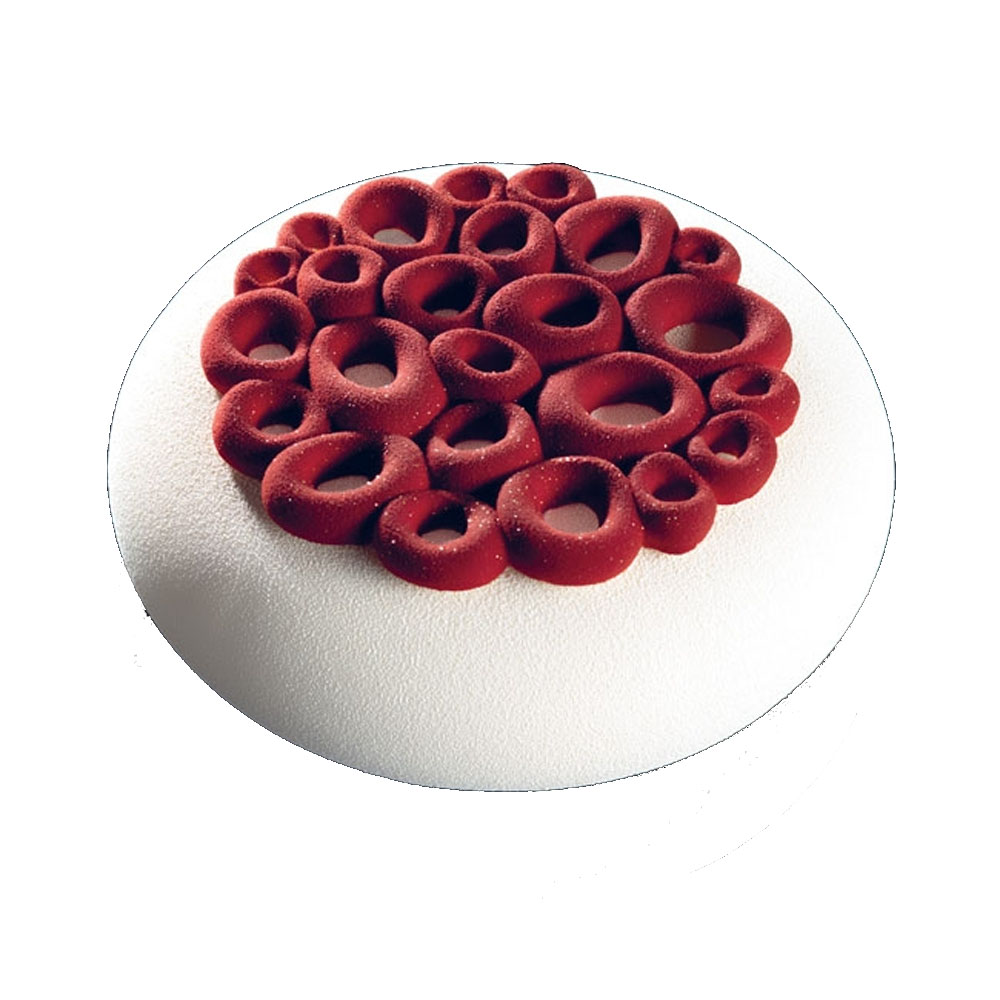 Pavoni Top Decoration Silicone MINI CORAL Mold, 110mm Dia. x 10mm H, 2 Cavities