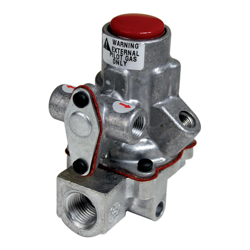 Pilot Safety Valve; Natural Gas / Liquid Propane; 3/8" Gas In / Out; 1/8" Pilot In / Out