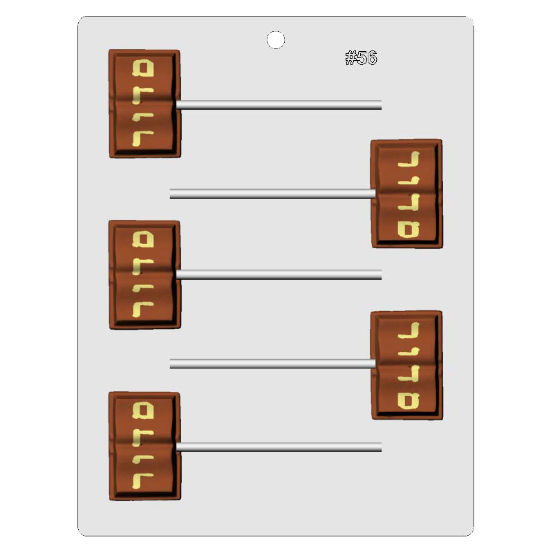 Plastic Bendable Chocolate Sucker Mold, Open Book "Siddur"