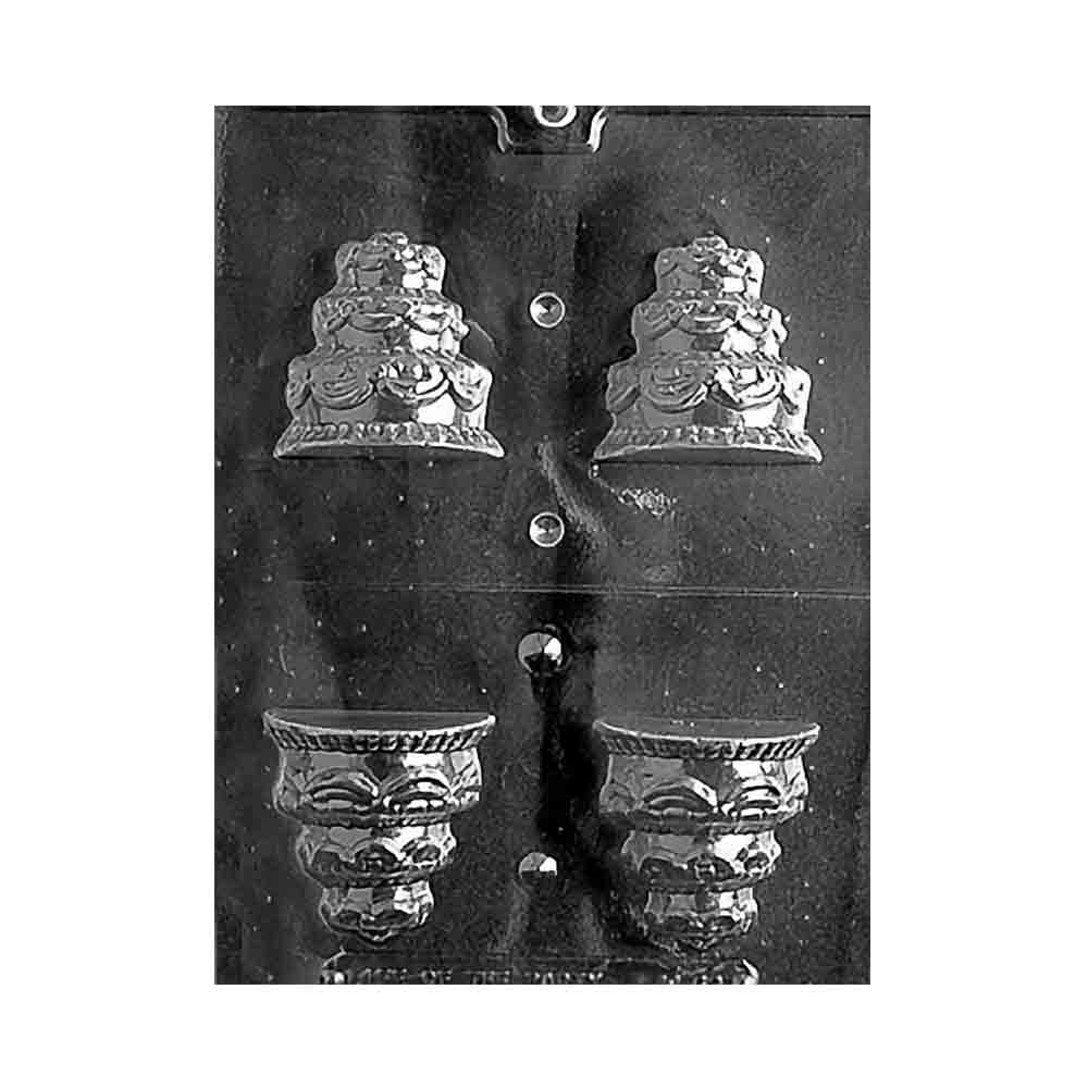 Plastic Chocolate Mold, 3D Wedding Cake, 2 1/4