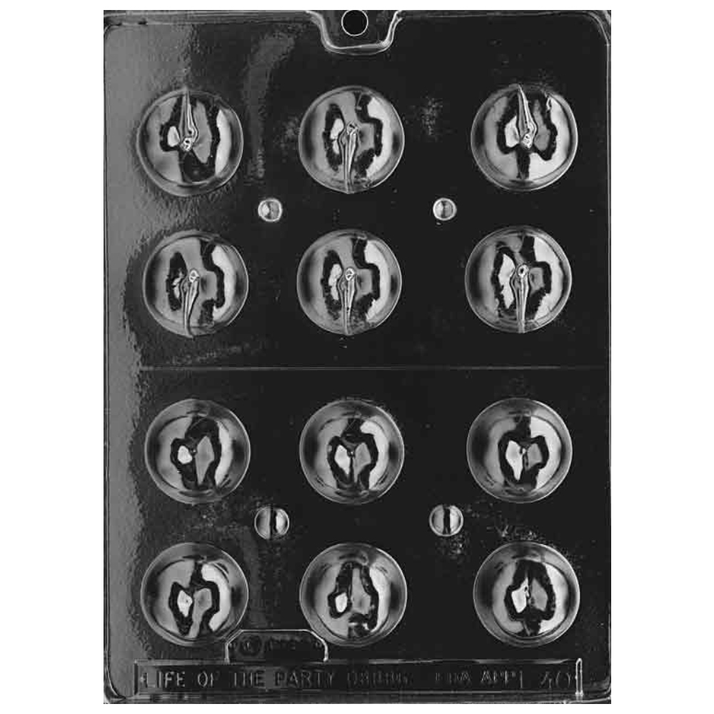 Plastic Chocolate Mold, Apples, 12 Cavities