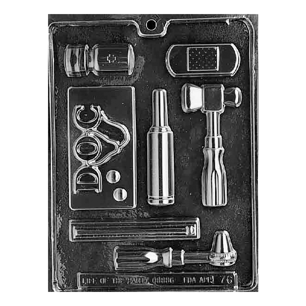 Plastic Chocolate Mold, Doctor's Kit, 7 Cavities