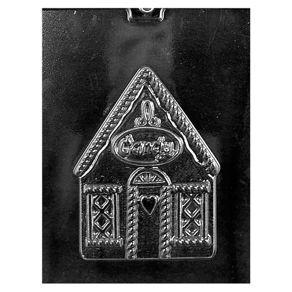 Plastic Chocolate Mold, Gingerbread House, 1 Cavity