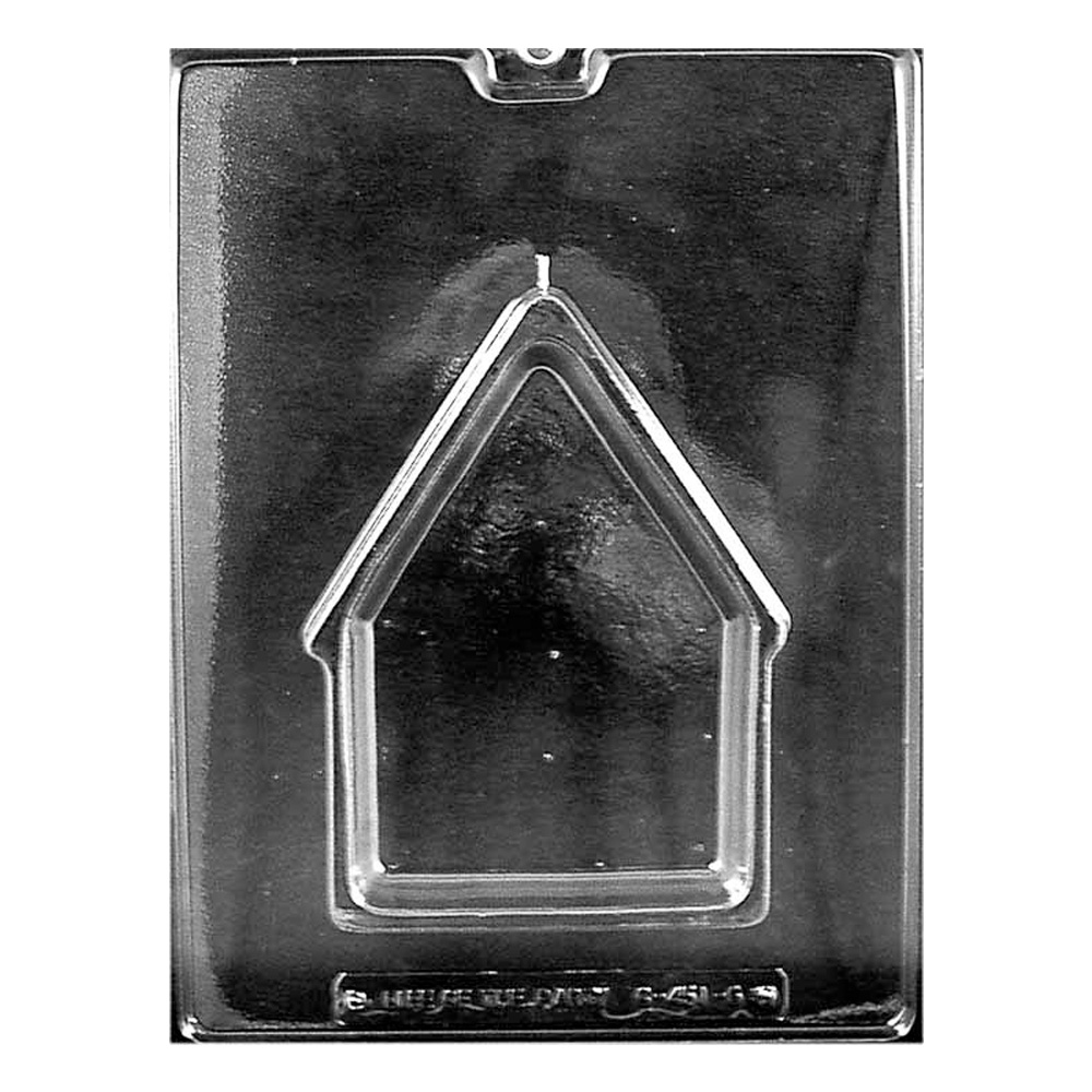 Plastic Chocolate Mold, Gingerbread House Back, 1 Cavity