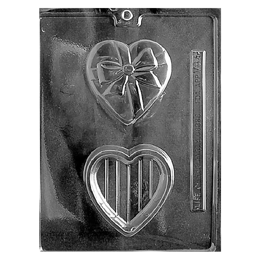 Plastic Chocolate Mold, Heart Box with Bow