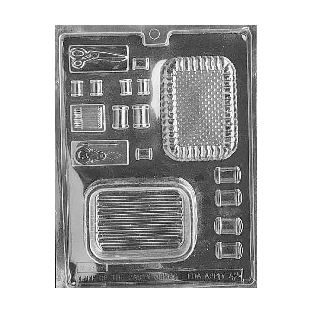 Plastic Chocolate Mold, Sewing Kit, 17 Cavities