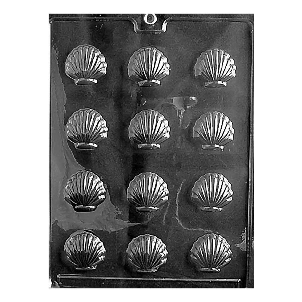 Plastic Chocolate Mold, Shells, 12 Cavities