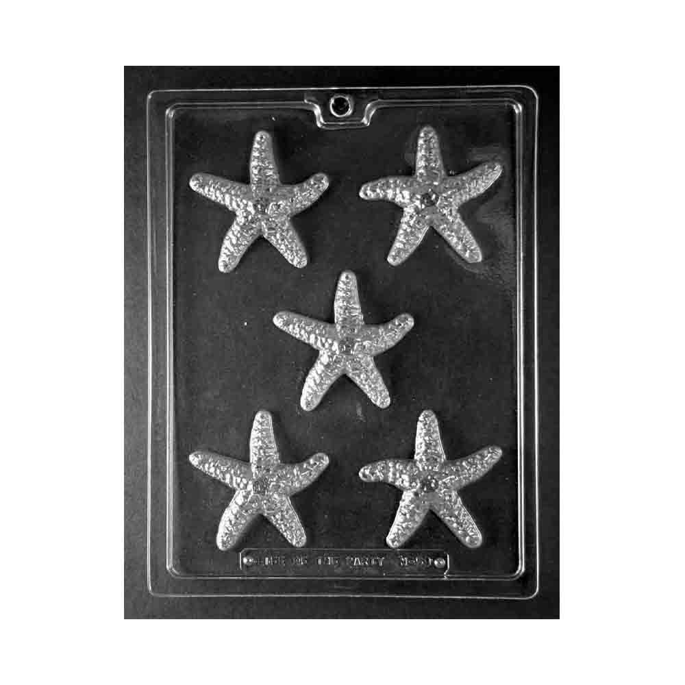 Plastic Chocolate Mold, Starfish, 3"