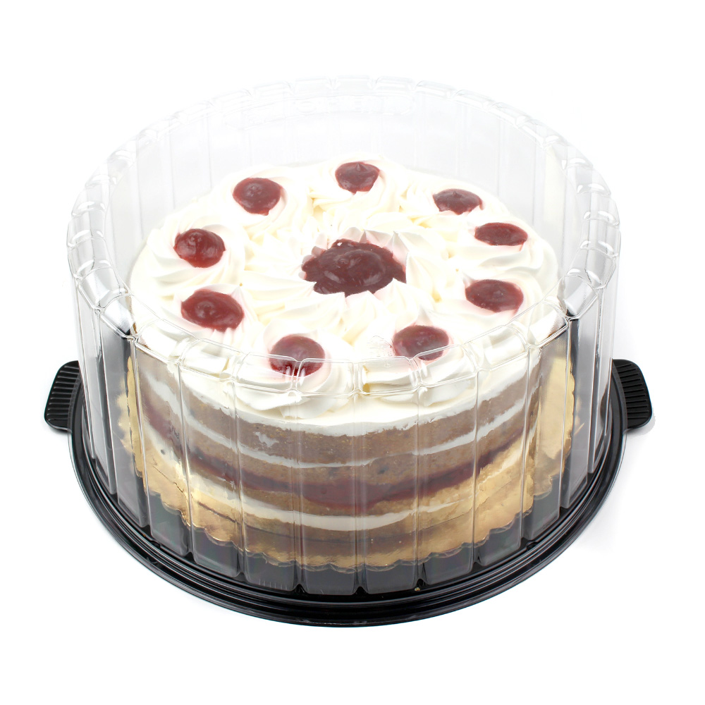 Plastic Container for 10" Round Layer Cake, Case of 50