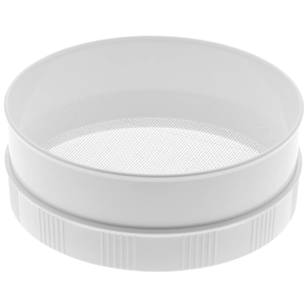 Plastic Flour Sieve with Stainless Steel Mesh, 12" Dia. - 0.5mm Holes (#50 Mesh)