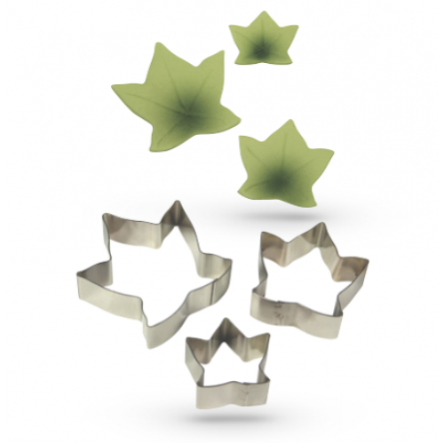 PME Ivy Leaves Stainless Steel Cutters, Set of 3 Cutters