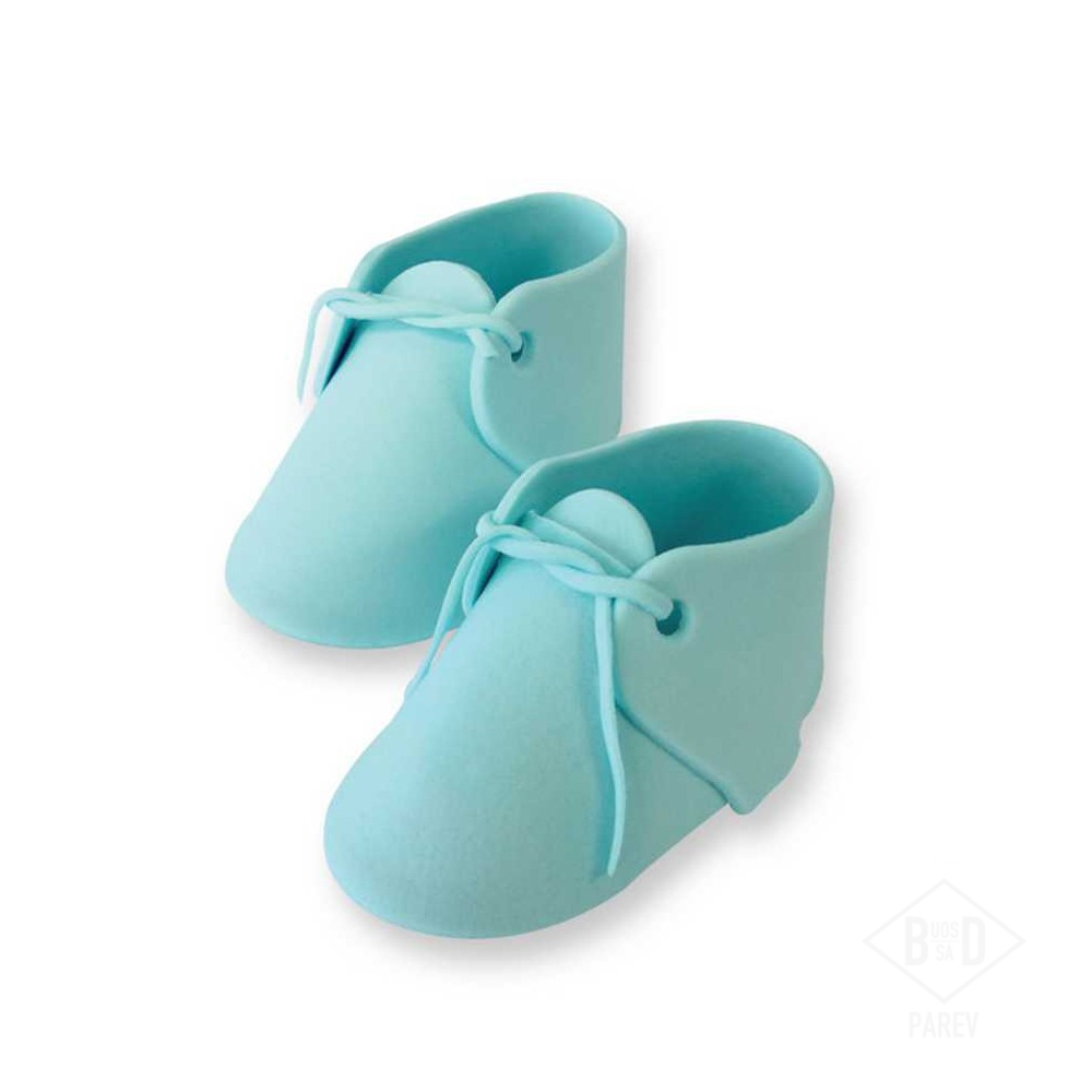 PME Sugarcraft Edible Blue Baby Bootee Sugar Cake Topper