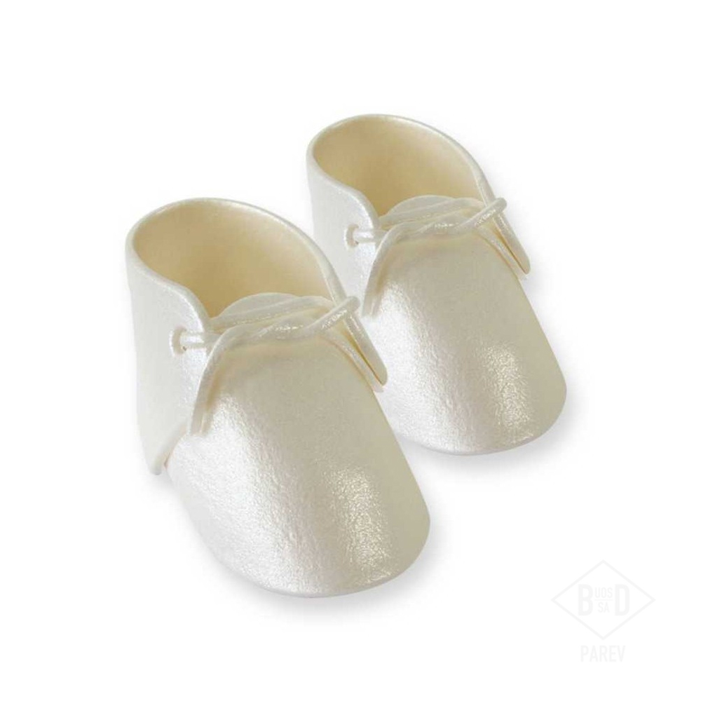 PME Sugarcraft Edible Pearl White Baby Bootee Sugar Cake Topper 