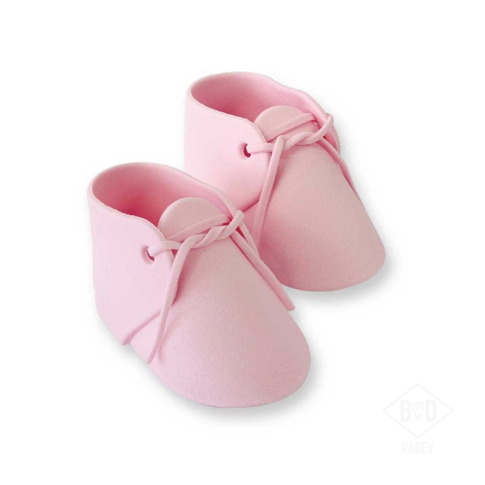 PME Sugarcraft Edible Pink Baby Bootee Sugar Cake Topper 