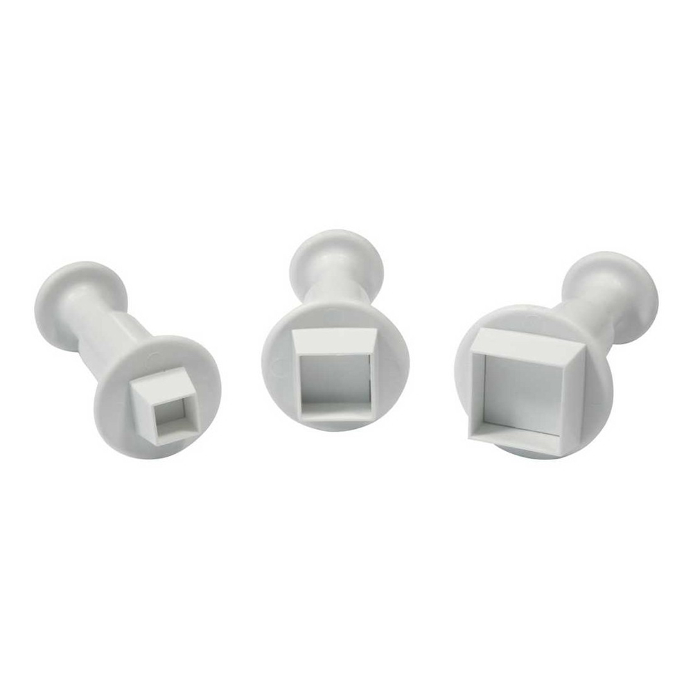 PME Sugarcraft Square Plunger Cutter, Set of 3