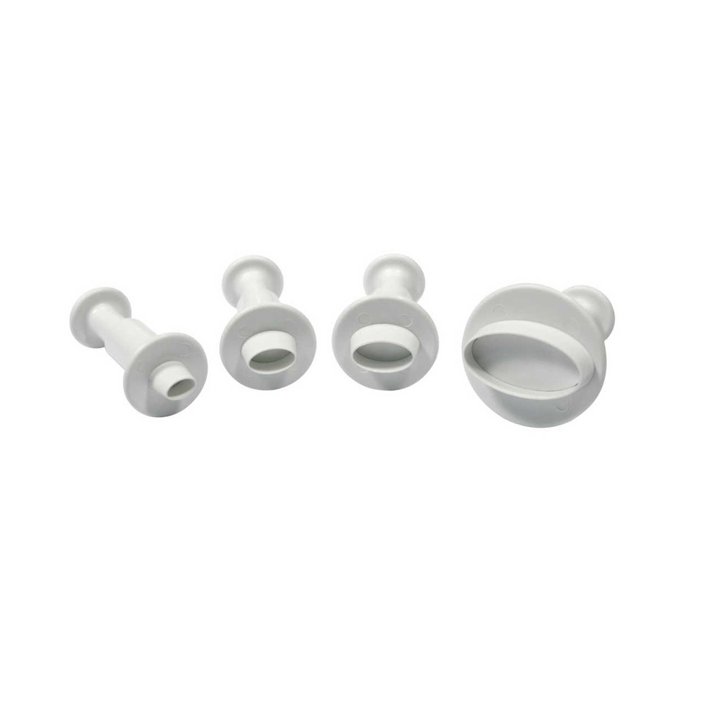 PME Sugarcraft Oval Plunger Cutter, Set of 4