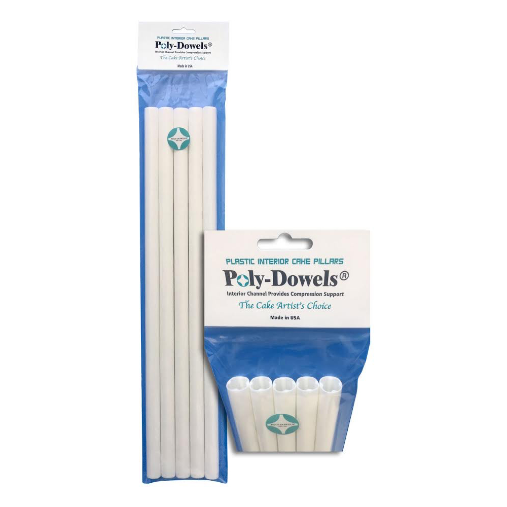 Poly-Dowels® Large White Round Cake Dowels - 16 tall x 5/8 d